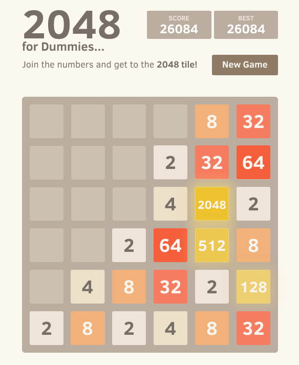 2048 for Dummies Screenshot